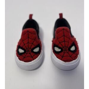 Marvel Spider-Man Kids Sneaker Red Novelty Low Top Stretch Slip On Child Size 6